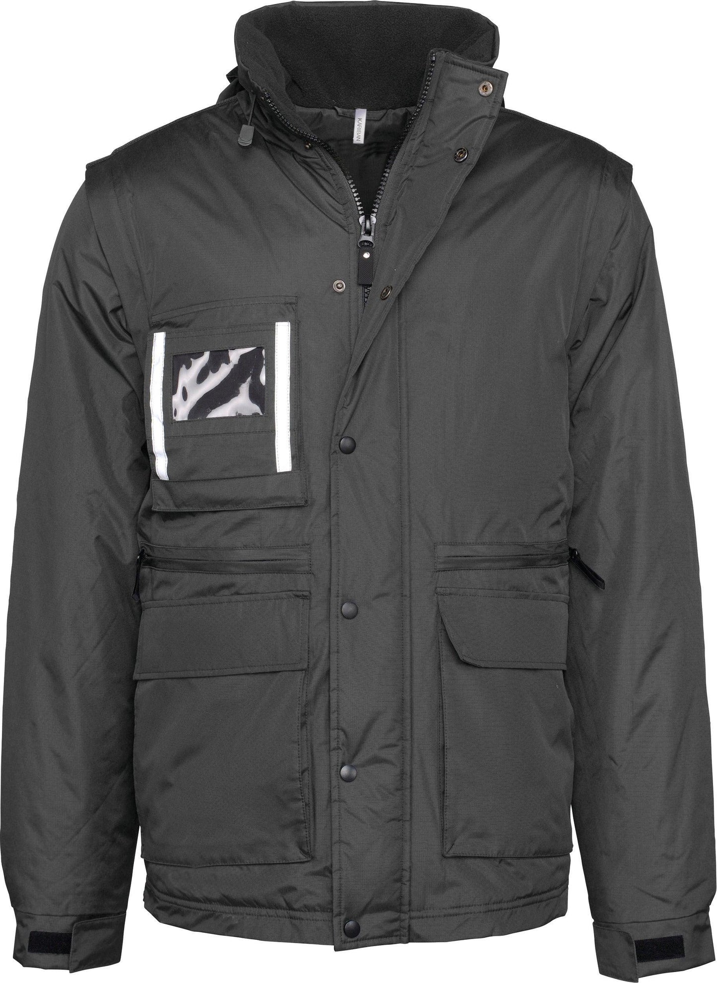 Parka workwear manches amovibles homme - La-broderie