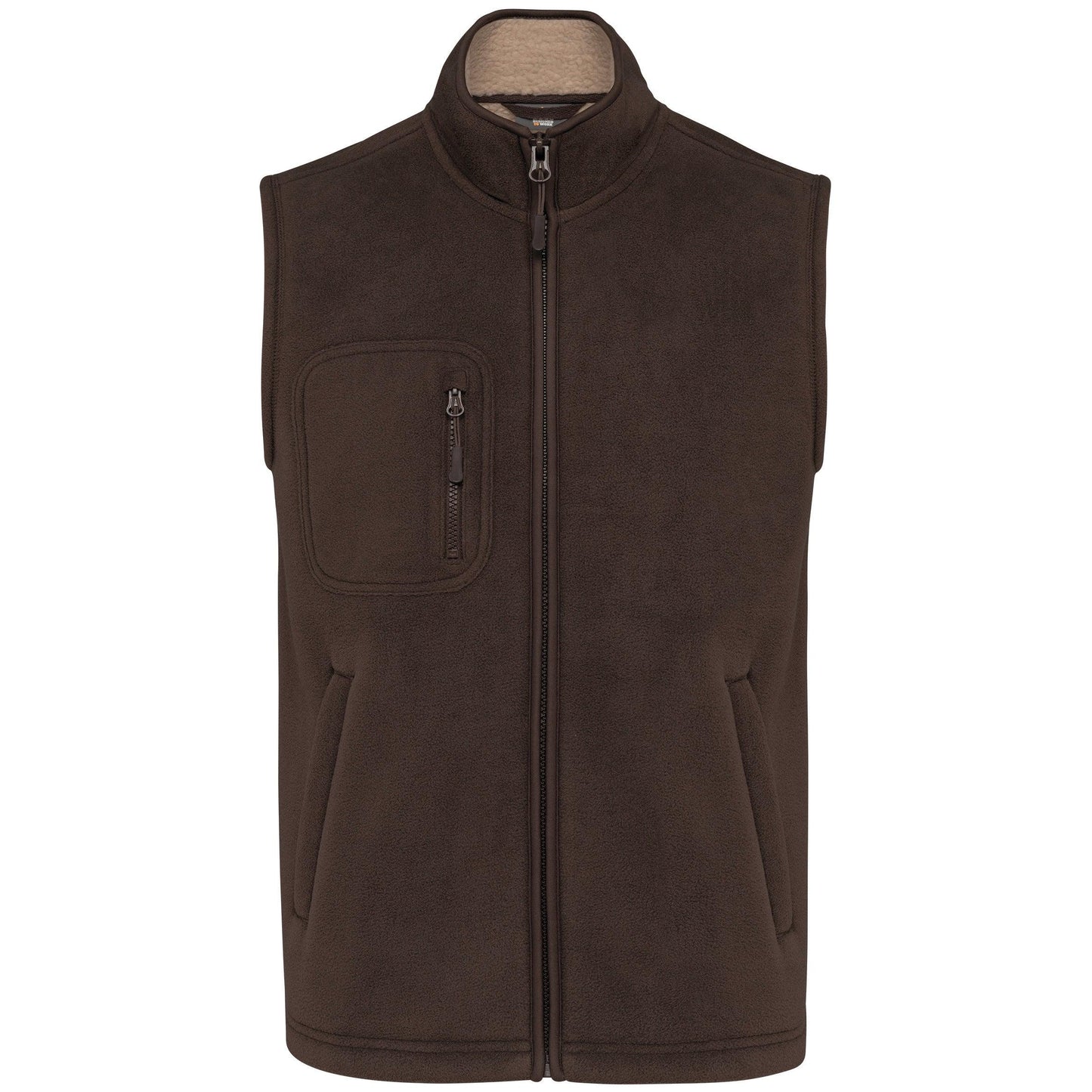 Bodywarmer polaire avec intérieur sherpa unisexe - La-broderie