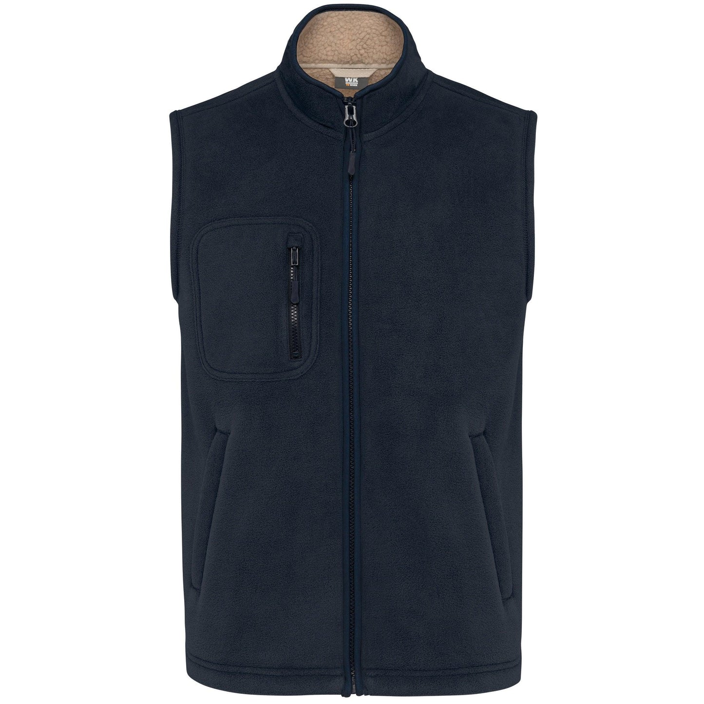 Bodywarmer polaire avec intérieur sherpa unisexe - La-broderie