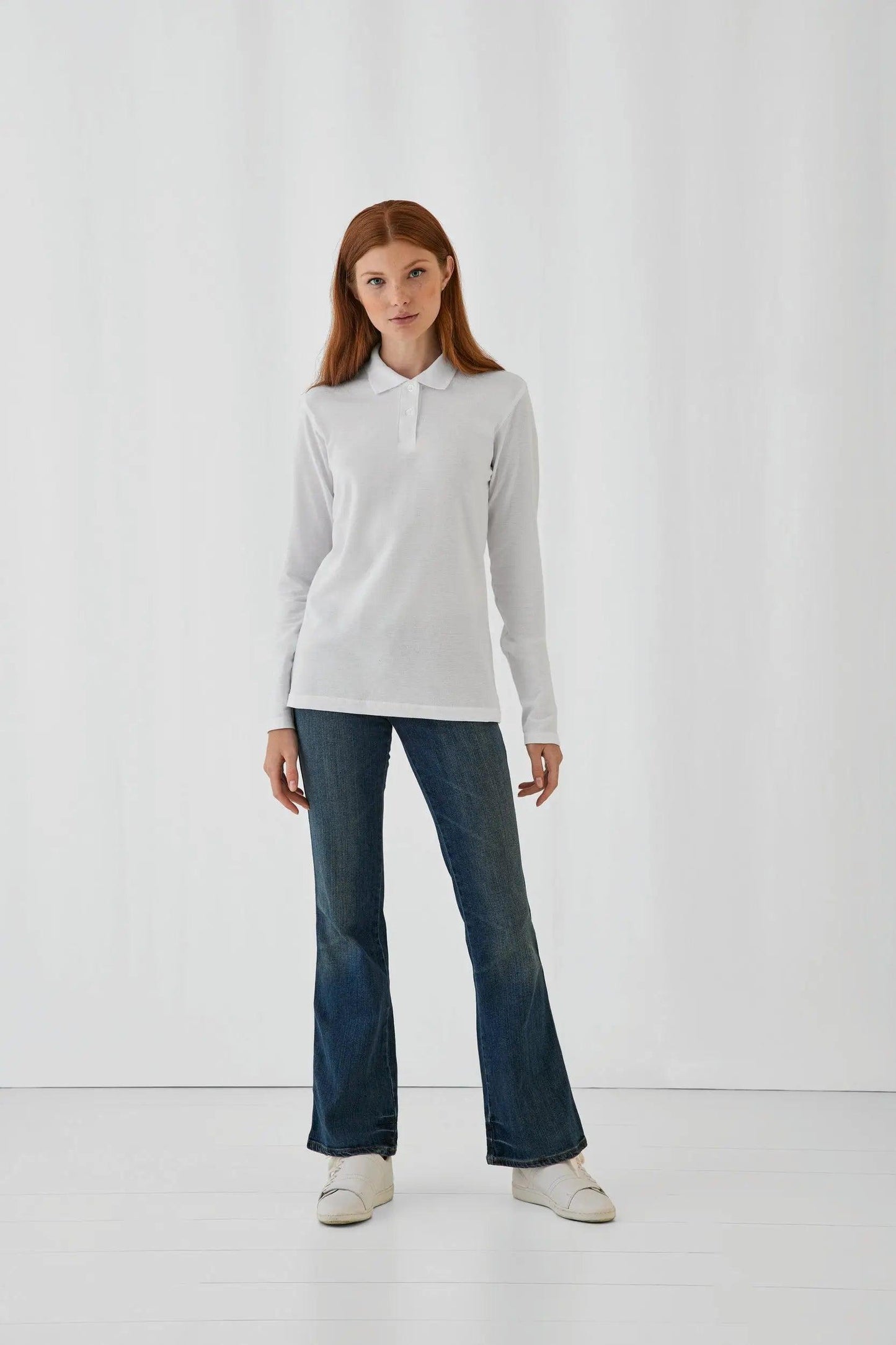 Polo femme ID.001 manches longues - La-broderie