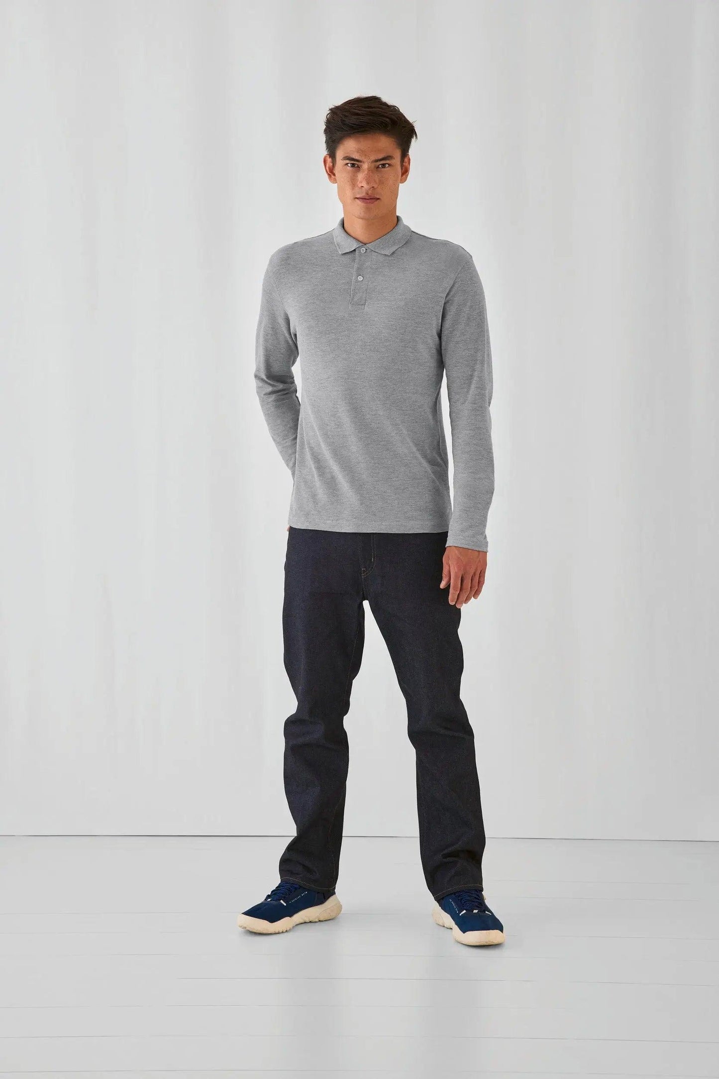 Polo homme ID.001 manches longues - La-broderie