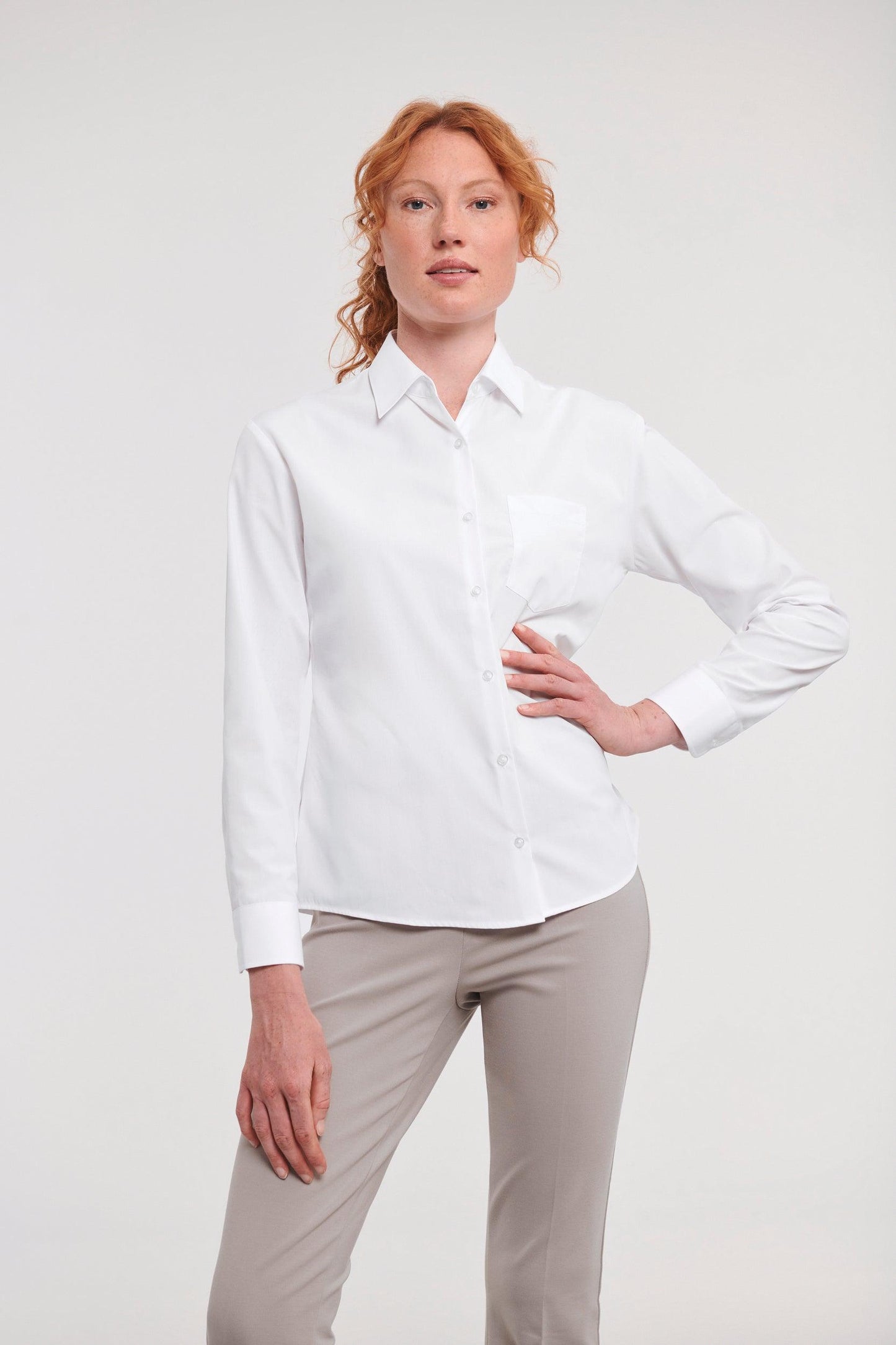 Chemise femme popeline polycoton manches longues - La-broderie
