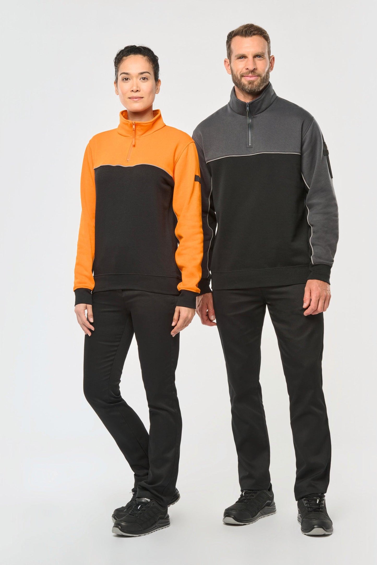 Sweat-shirt écoresponsable col zippé unisexe - La-broderie
