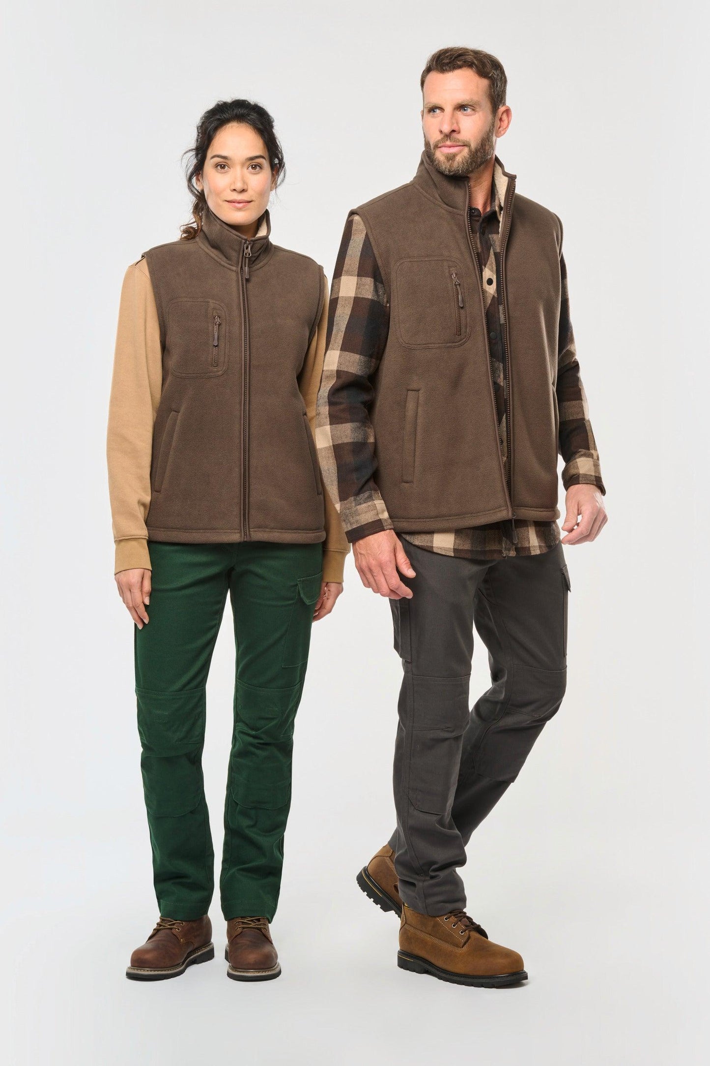 Bodywarmer polaire avec intérieur sherpa unisexe - La-broderie