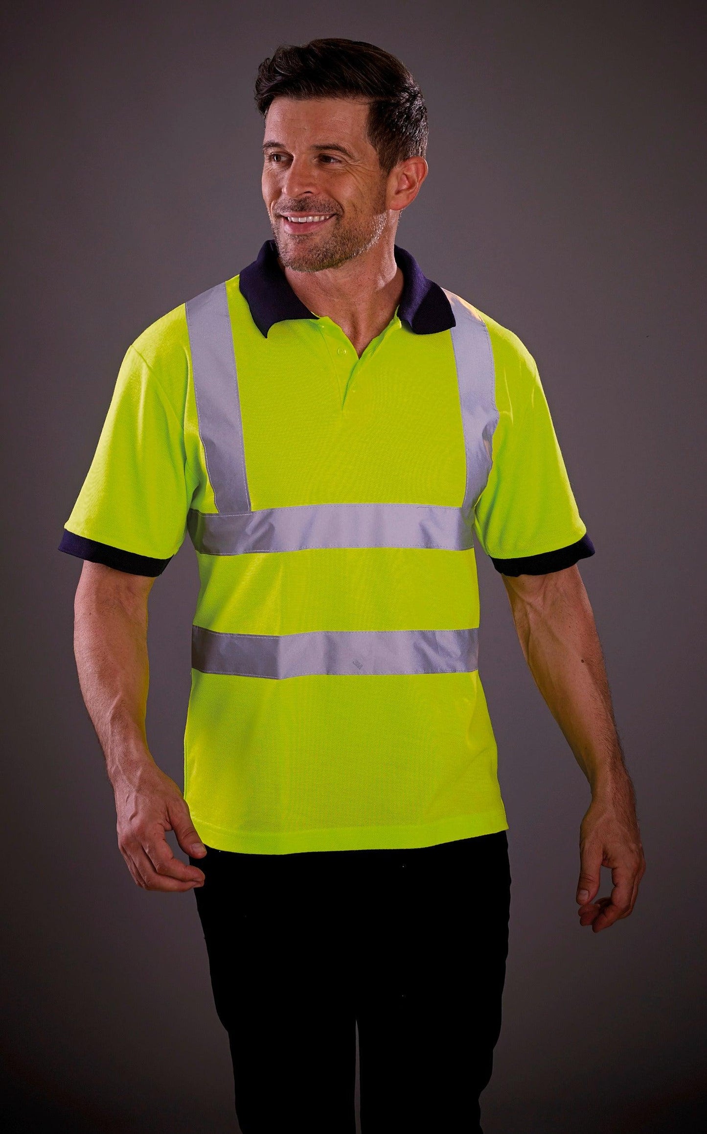 Polo manches courtes haute visibilité - La-broderie