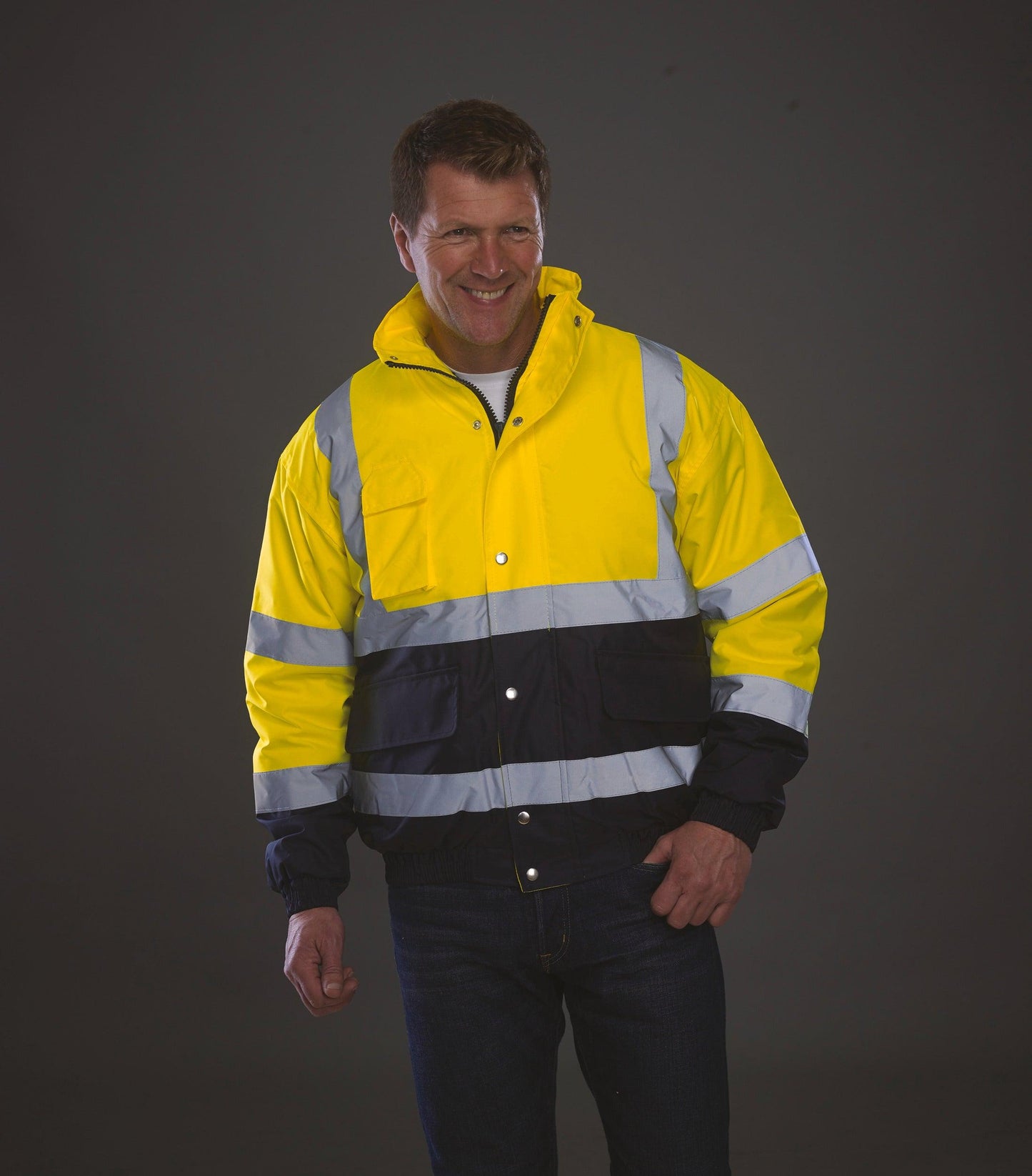 Blouson bicolore haute visibilité - La-broderie