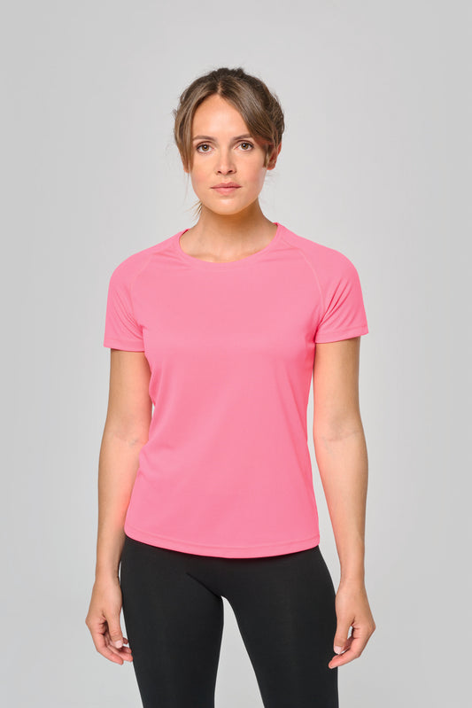 T-shirt de sport manches courtes col v femme