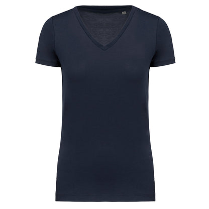 T-shirt Supima® col V manches courtes femme