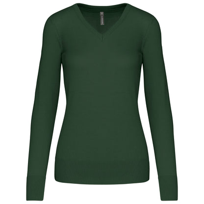 Pull col V femme