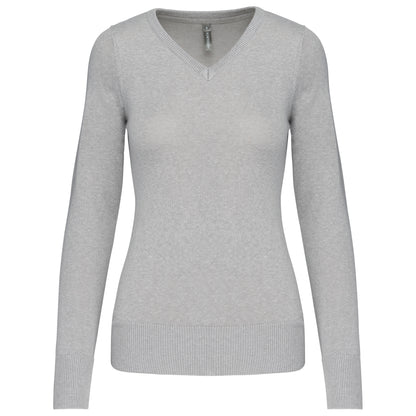 Pull col V femme