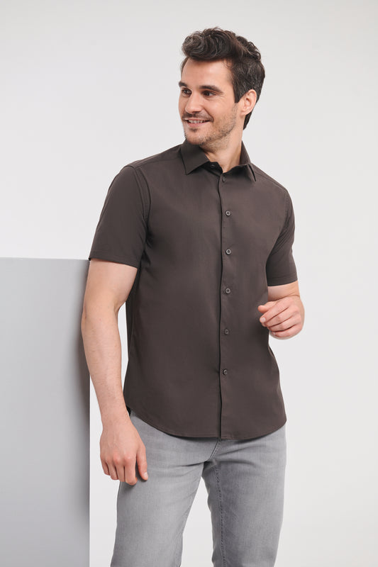 Chemise fittée homme manches courtes