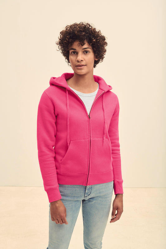 Sweat-shirt femme zippé capuche Premium (62-118-0)